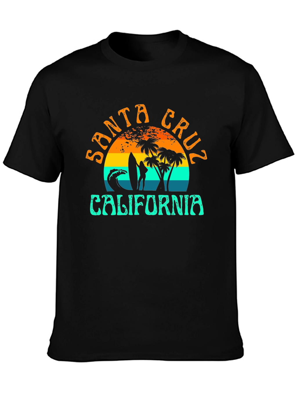 Santa Cruz California Surf Tee - Black