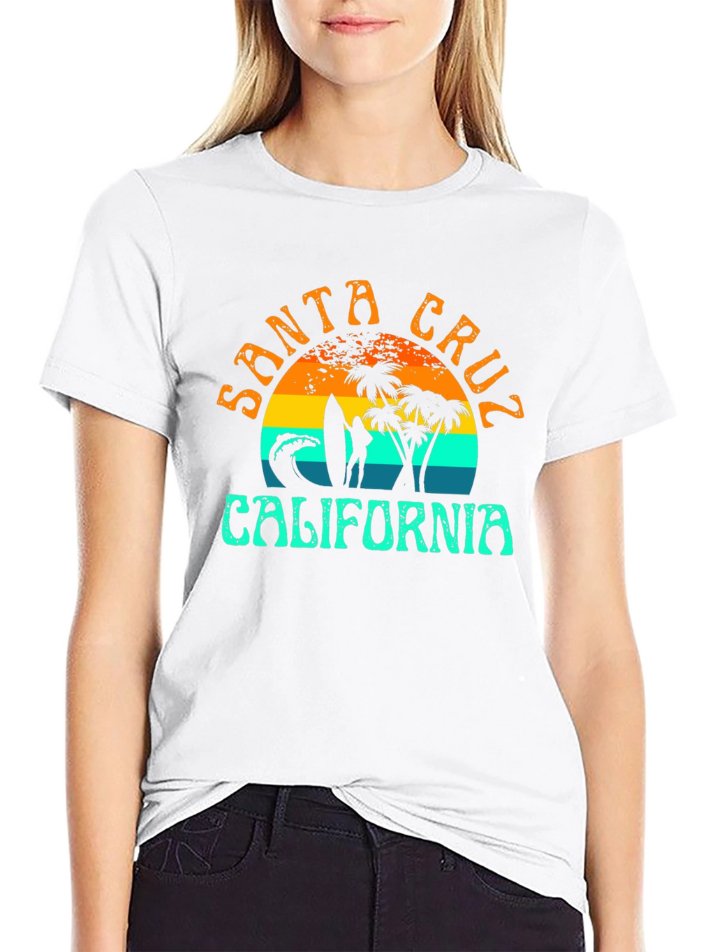Santa Cruz California Surf Tee - Black