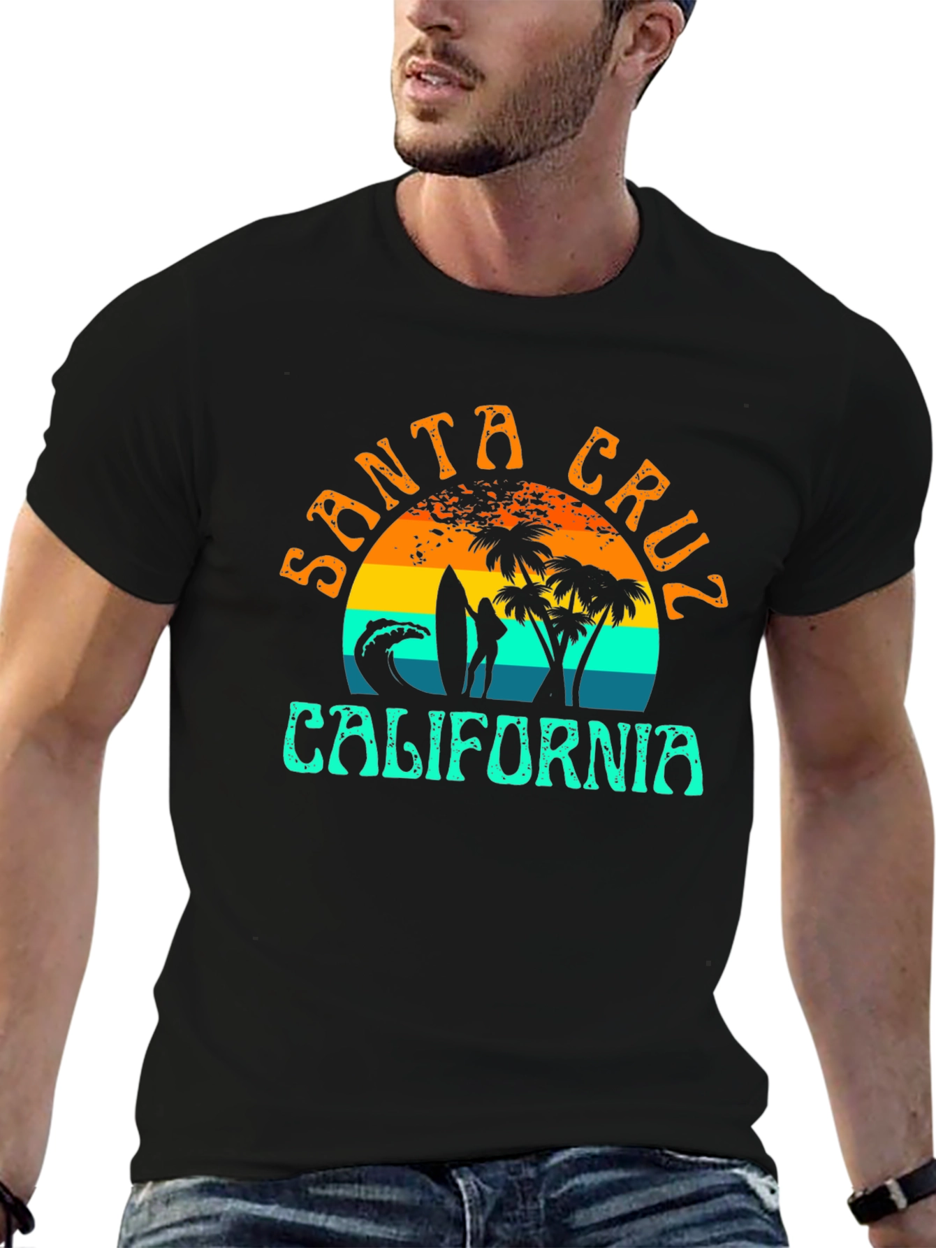 Santa Cruz California Surf Tee - Black