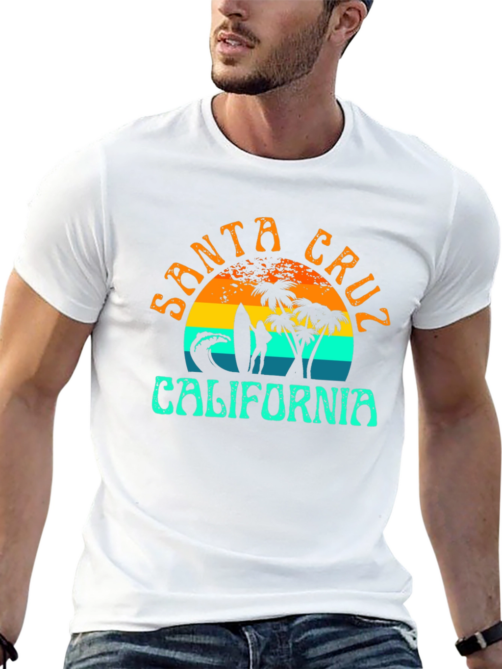 Santa Cruz California Surf Tee - Black