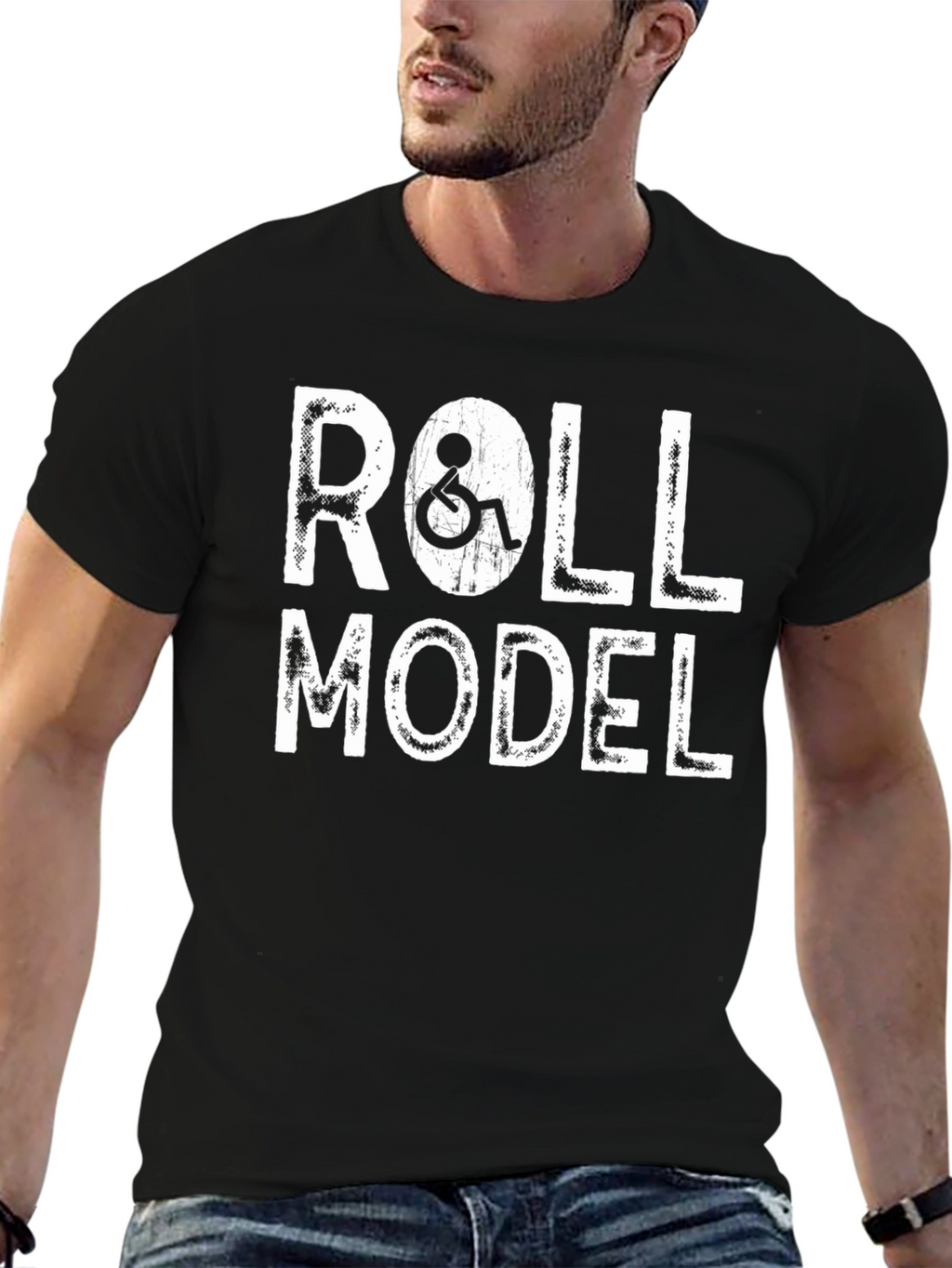 Roll Model Graphic Tee - Disability Awareness Shirt
