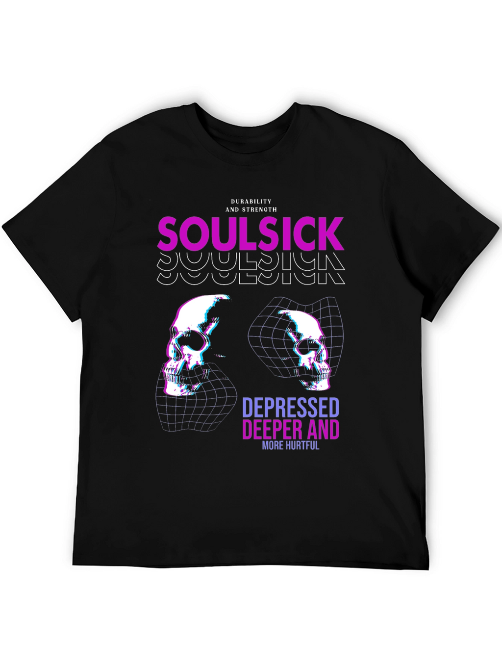Soulsick Graphic Print Black T-Shirt