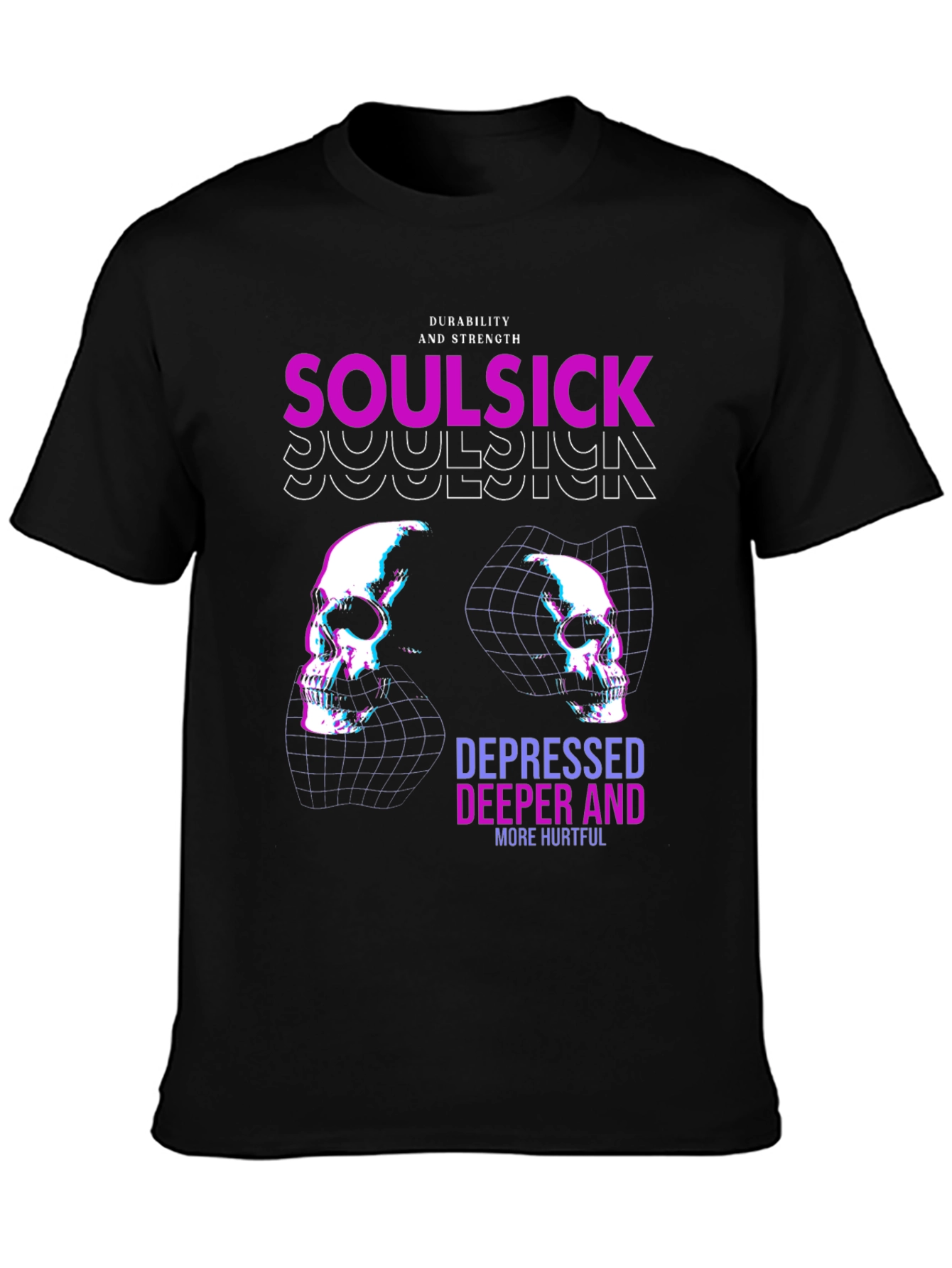 Soulsick Graphic Print Black T-Shirt