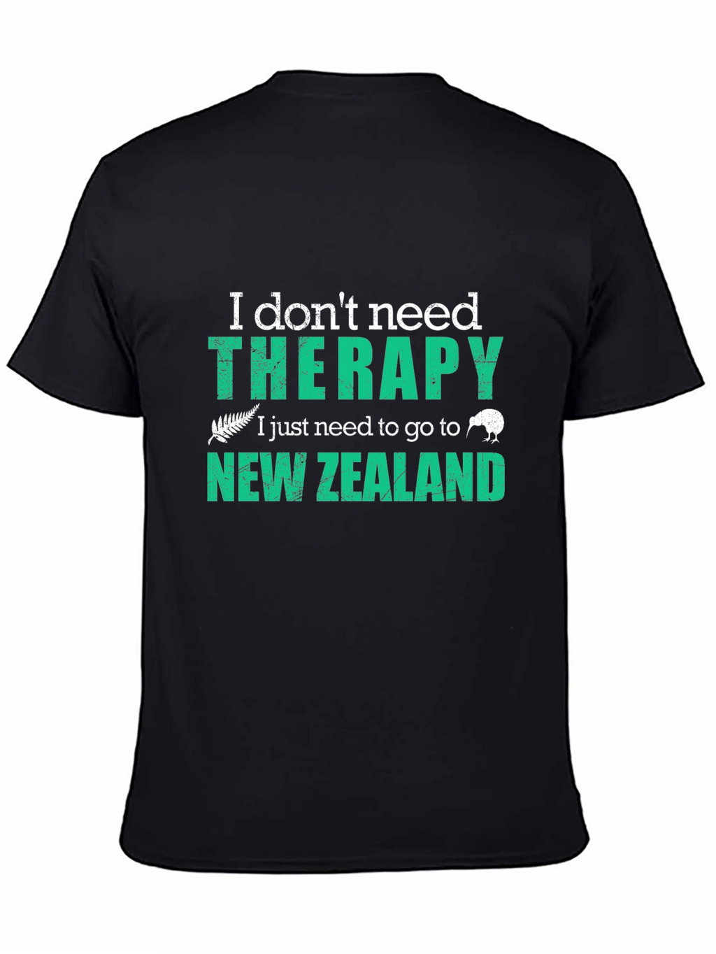 New Zealand Therapy T-Shirt - Black Graphic Tee