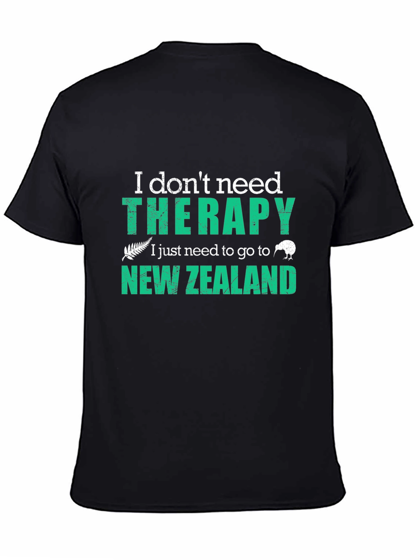 New Zealand Therapy T-Shirt - Black Graphic Tee