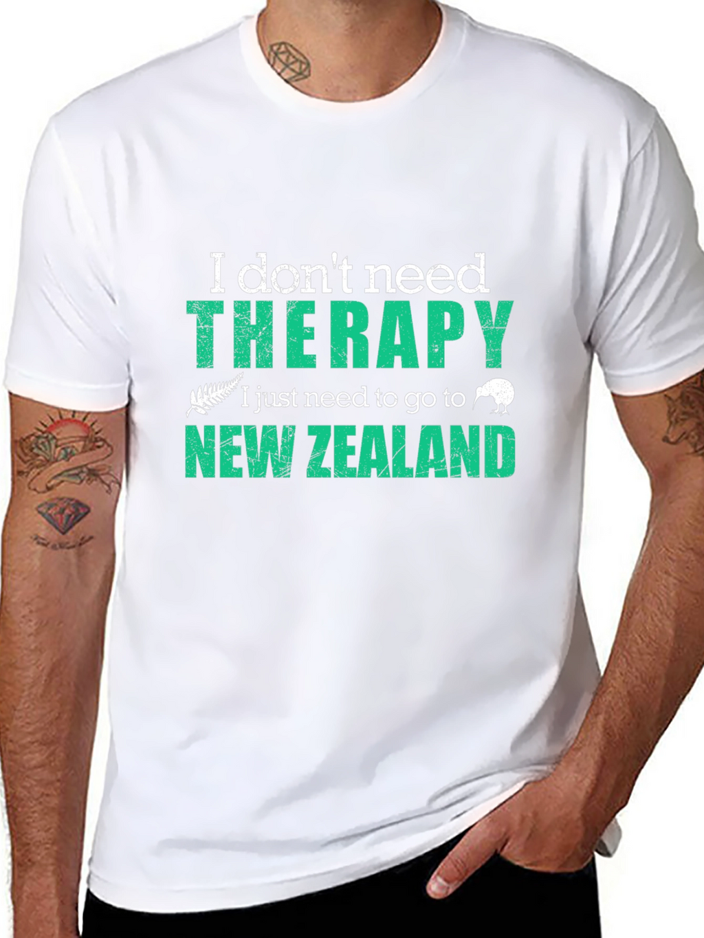 New Zealand Therapy T-Shirt - Black Graphic Tee