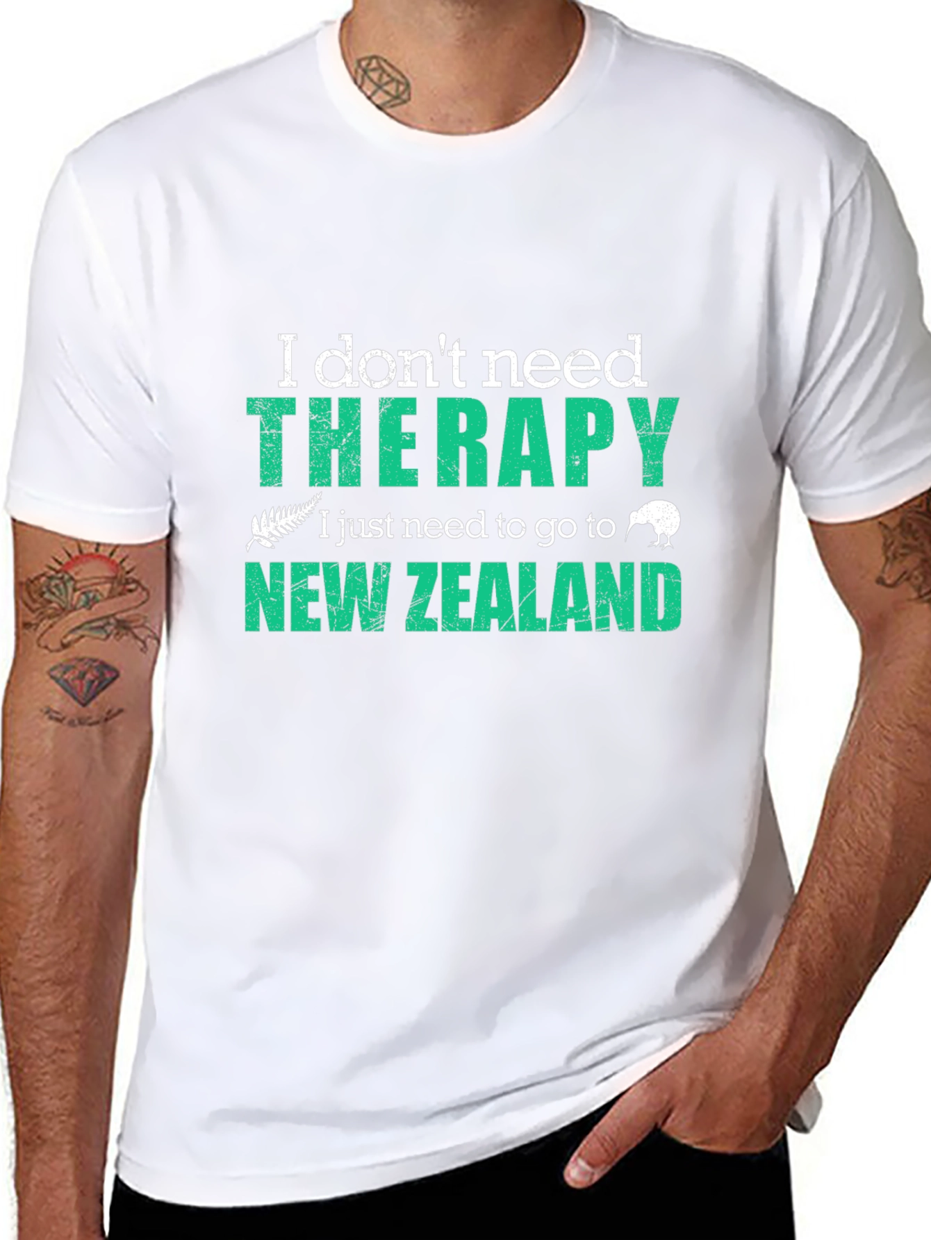 New Zealand Therapy T-Shirt - Black Graphic Tee