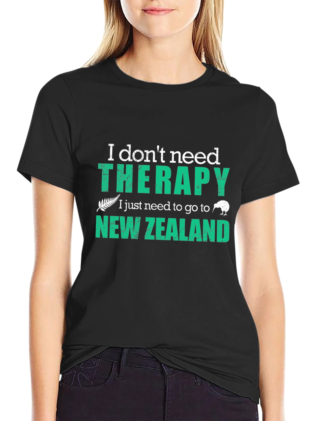 New Zealand Therapy T-Shirt - Black Graphic Tee