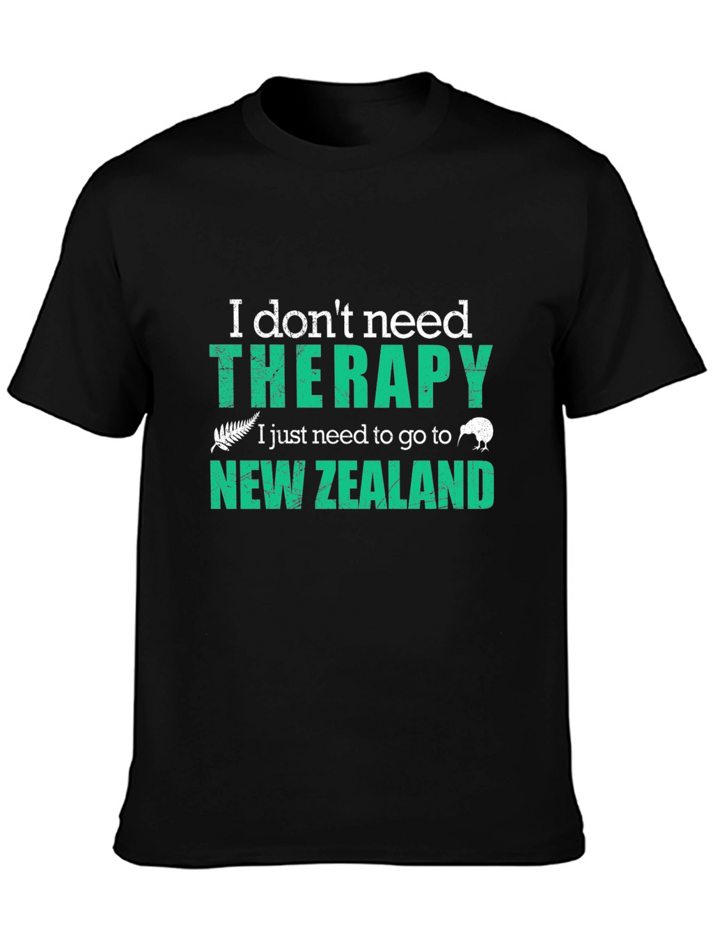 New Zealand Therapy T-Shirt - Black Graphic Tee
