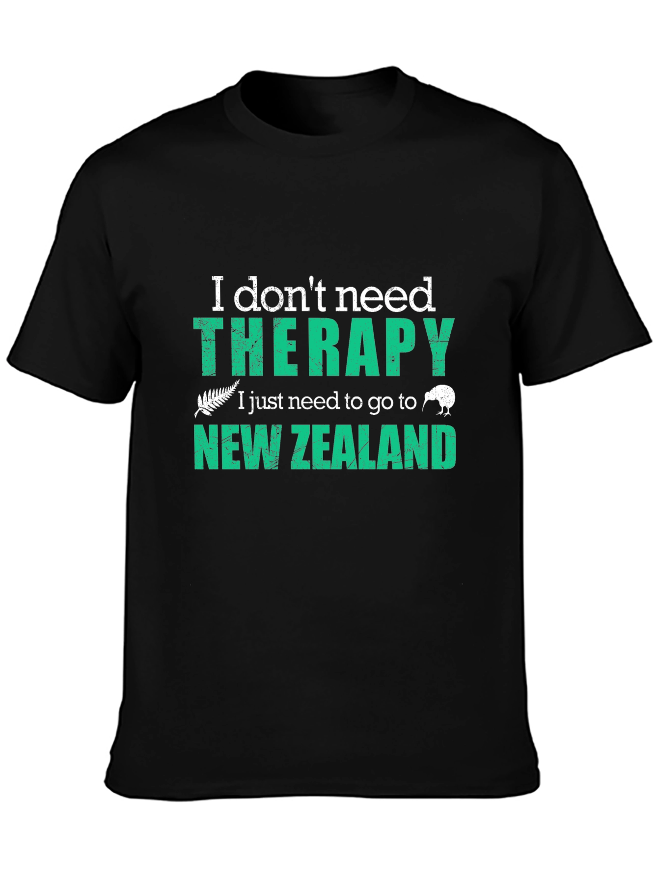 New Zealand Therapy T-Shirt - Black Graphic Tee