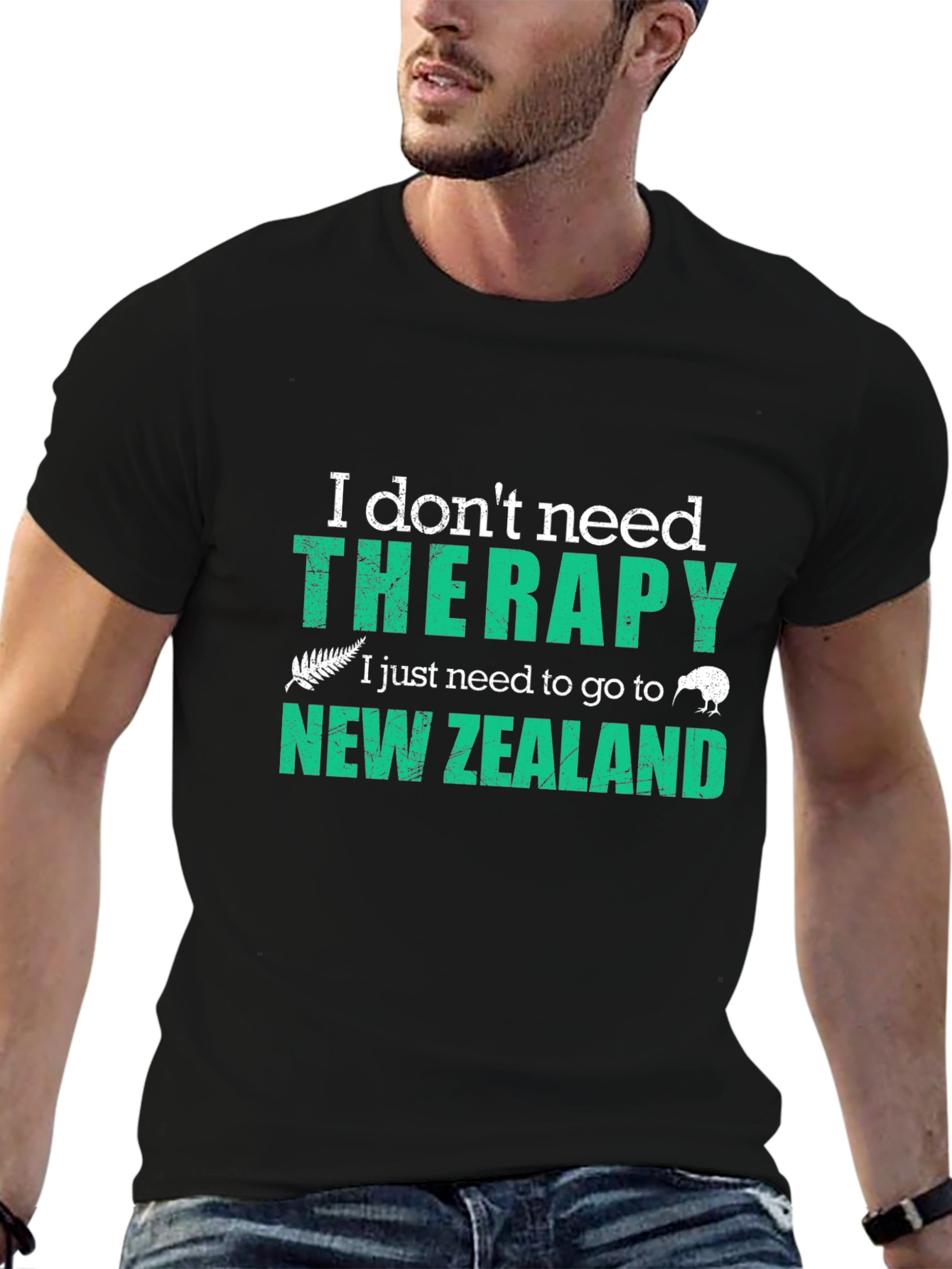 New Zealand Therapy T-Shirt - Black Graphic Tee