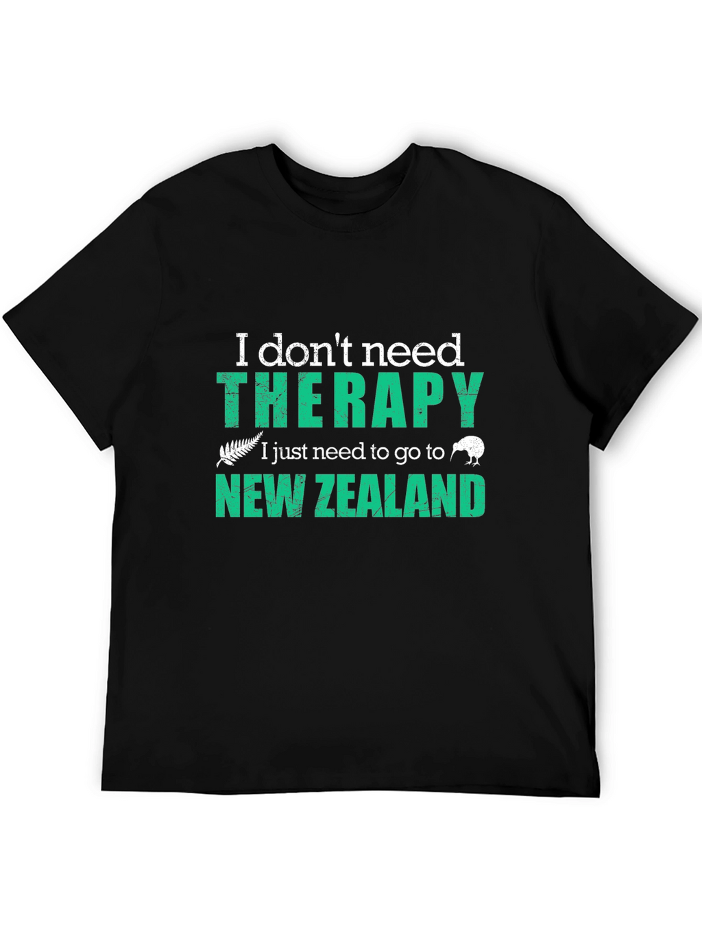 New Zealand Therapy T-Shirt - Black Graphic Tee