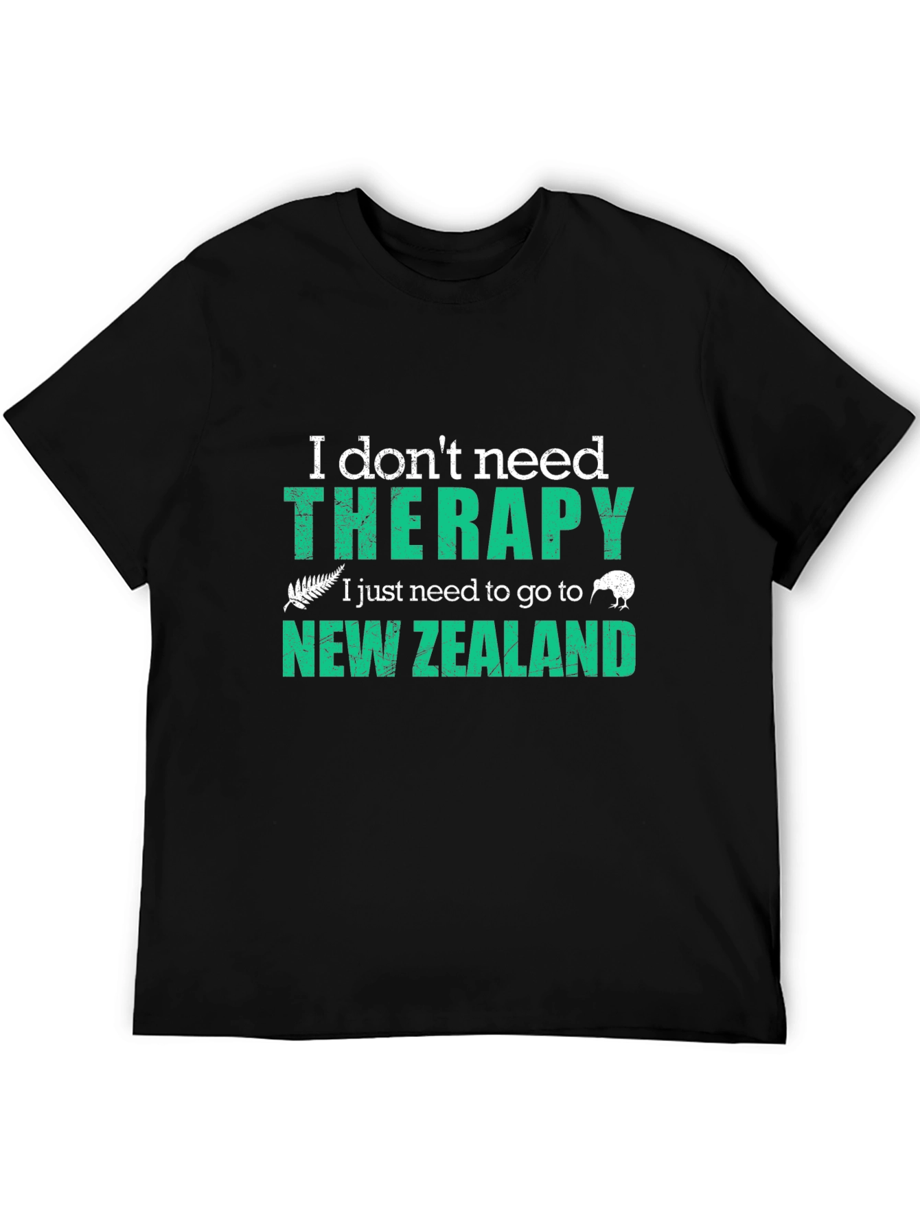 New Zealand Therapy T-Shirt - Black Graphic Tee
