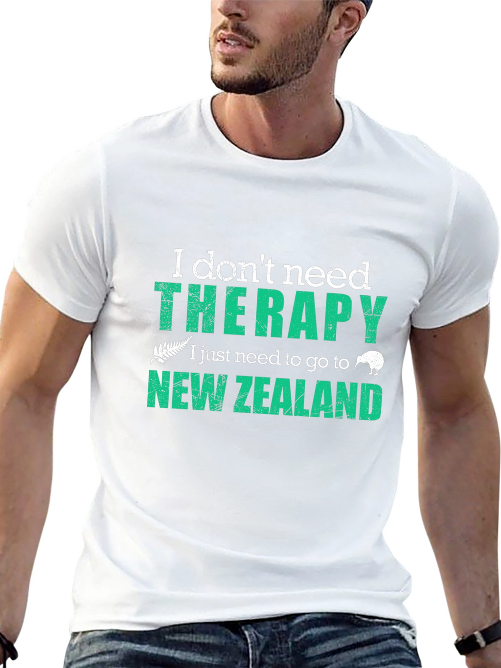 New Zealand Therapy T-Shirt - Black Graphic Tee