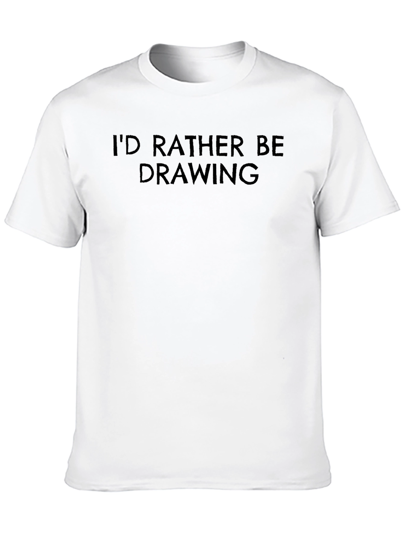 Id Rather Be Drawing - Black T-Shirt