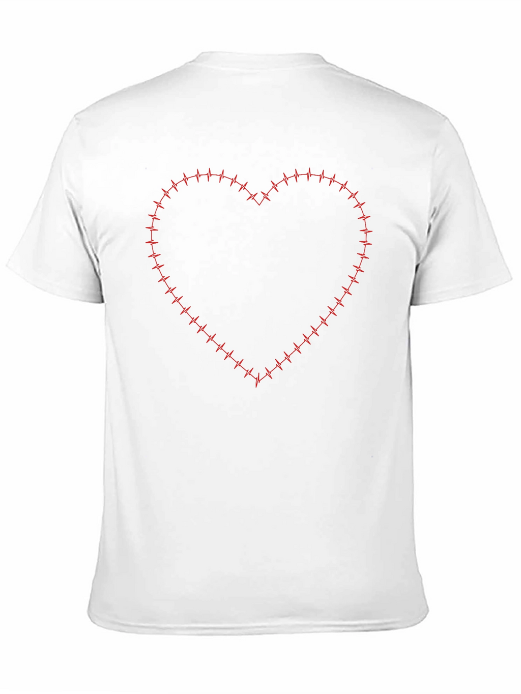 Heartbeat Heart Graphic Tee - Stylish Black T-Shirt
