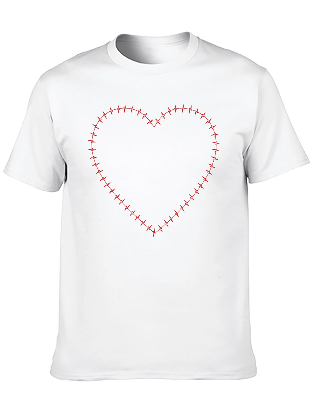 Heartbeat Heart Graphic Tee - Stylish Black T-Shirt