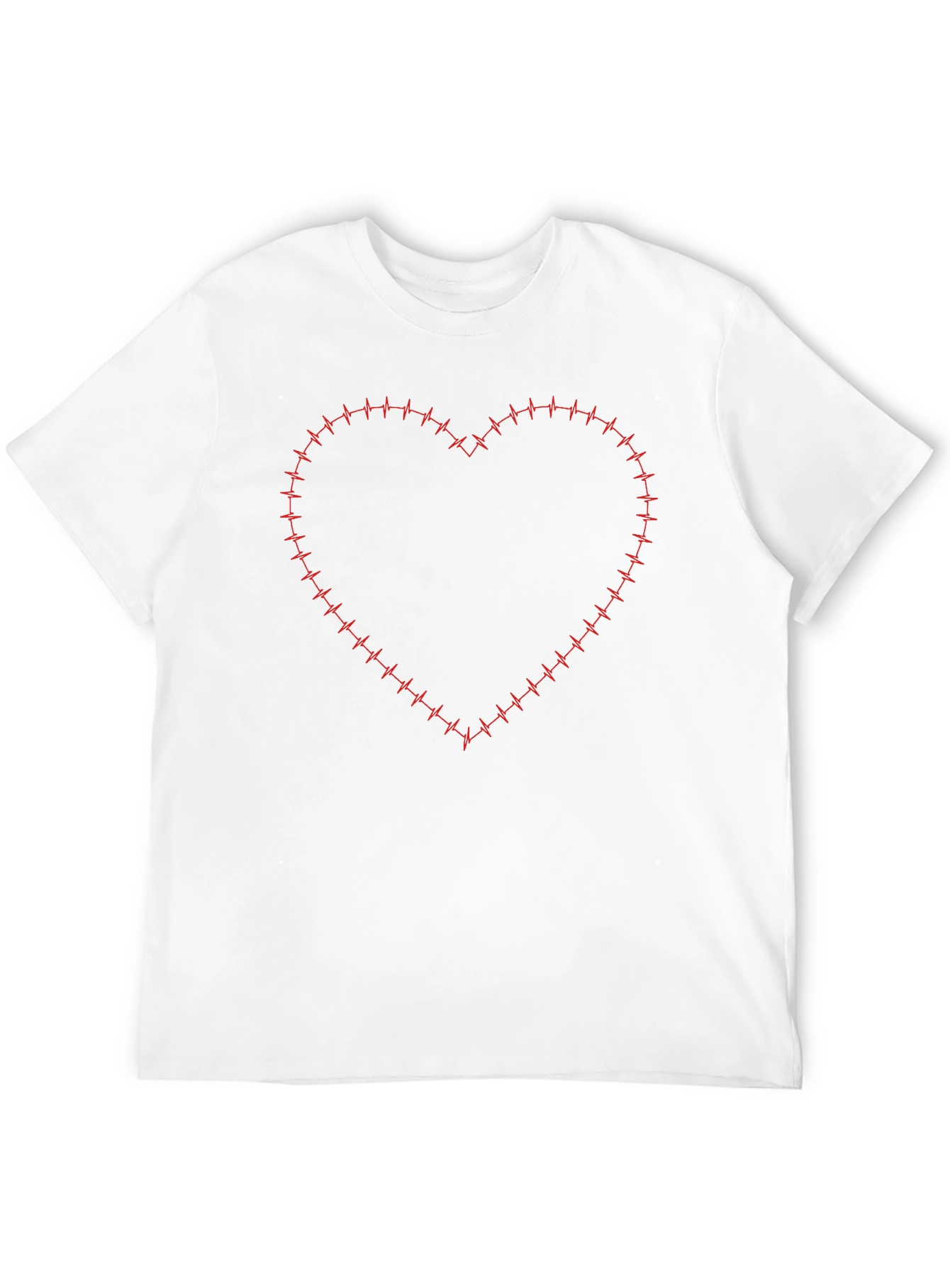 Heartbeat Heart Graphic Tee - Stylish Black T-Shirt