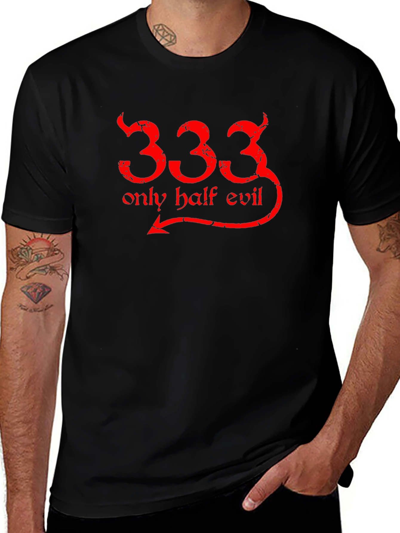 Only Half Evil 333 Graphic T-Shirt