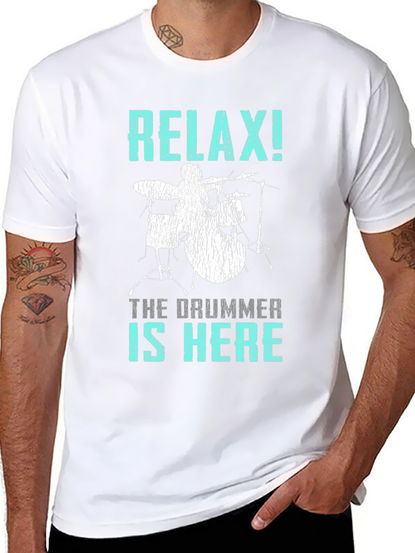 Relax! The Drummer is Here T-Shirt - Percussionist Tee