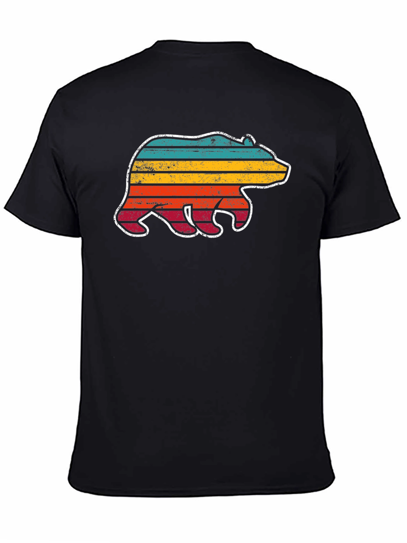 Retro Bear Graphic Tee - Vintage Style Cotton T-Shirt