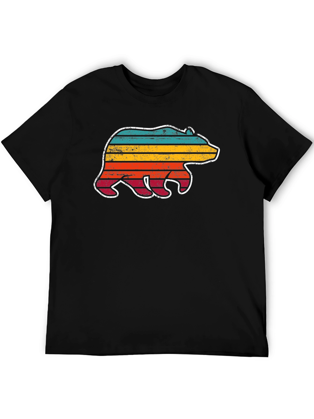 Retro Bear Graphic Tee - Vintage Style Cotton T-Shirt