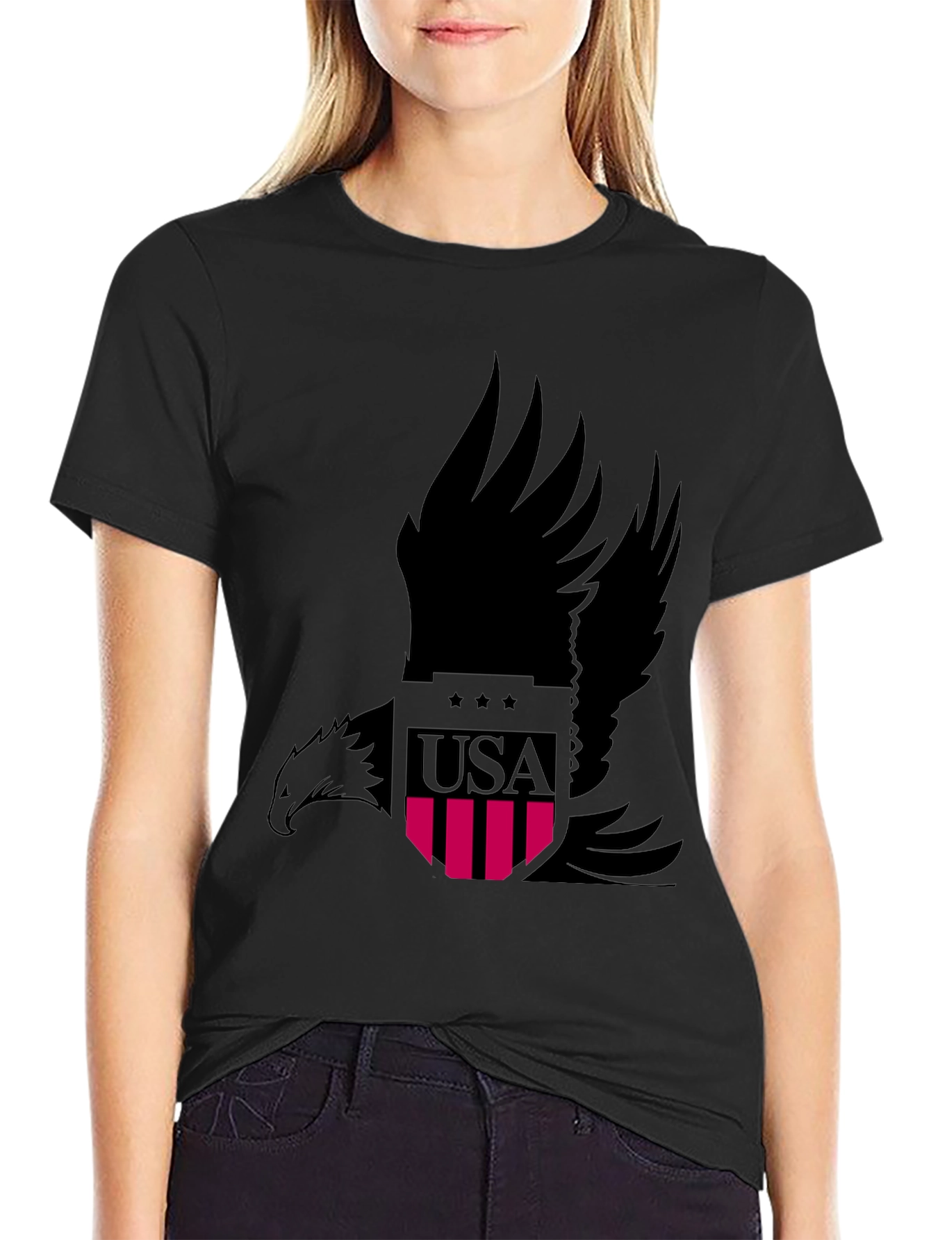 USA Eagle Graphic Tee - Patriotic Style