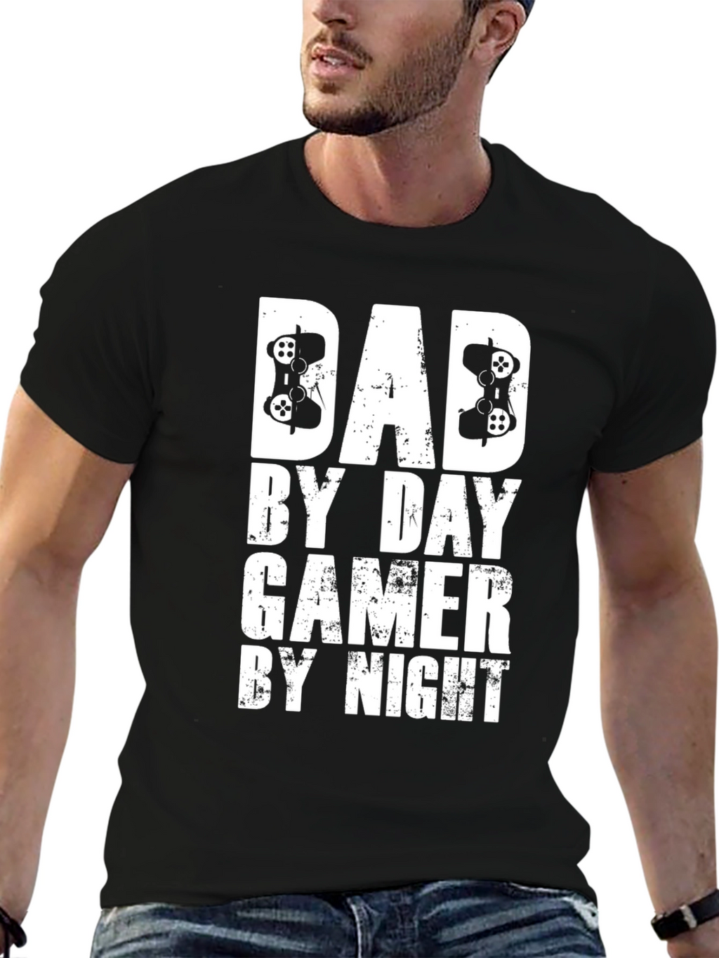 Dad By Day Gamer By Night Funny T-Shirt