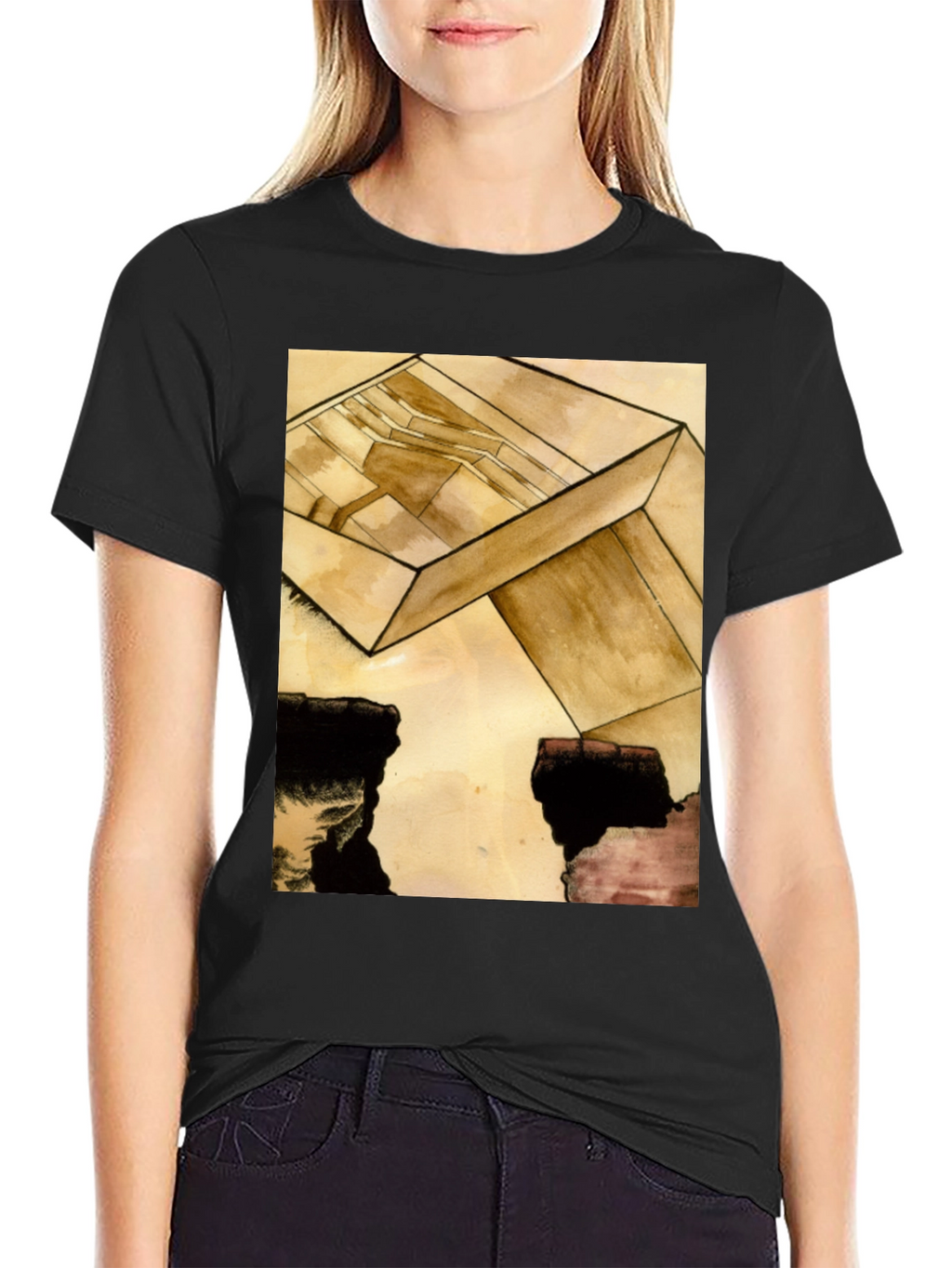 Abstract Cube Graphic Tee - Modern Art T-Shirt