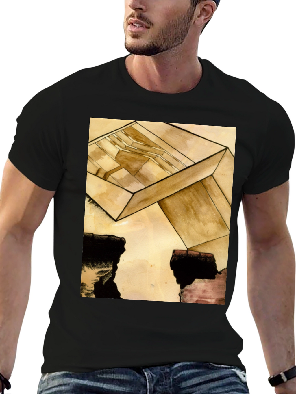 Abstract Cube Graphic Tee - Modern Art T-Shirt