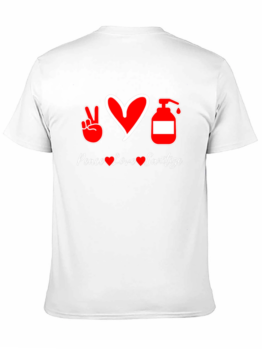 Peace Love Sanitize Black T-Shirt