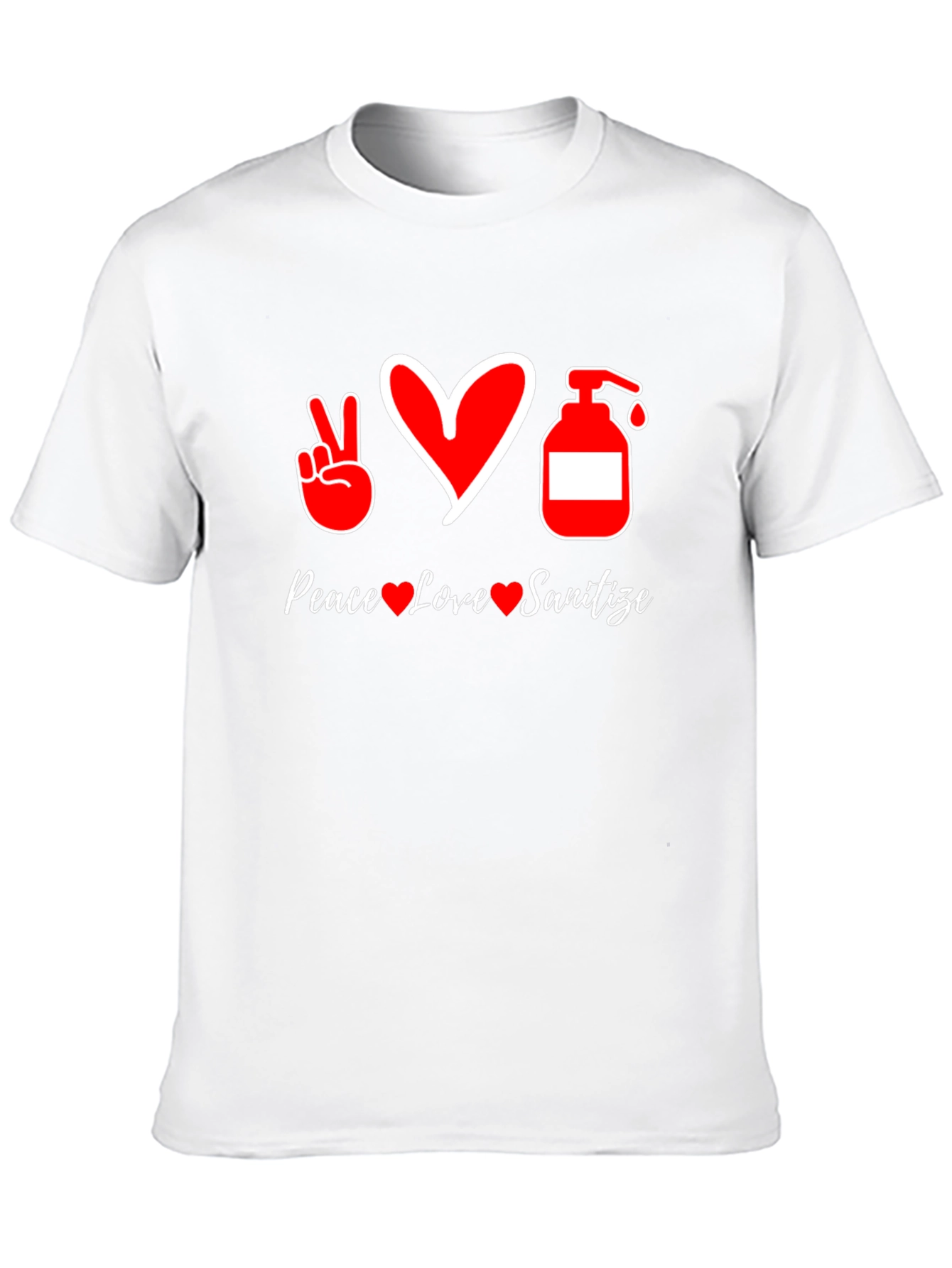 Peace Love Sanitize Black T-Shirt
