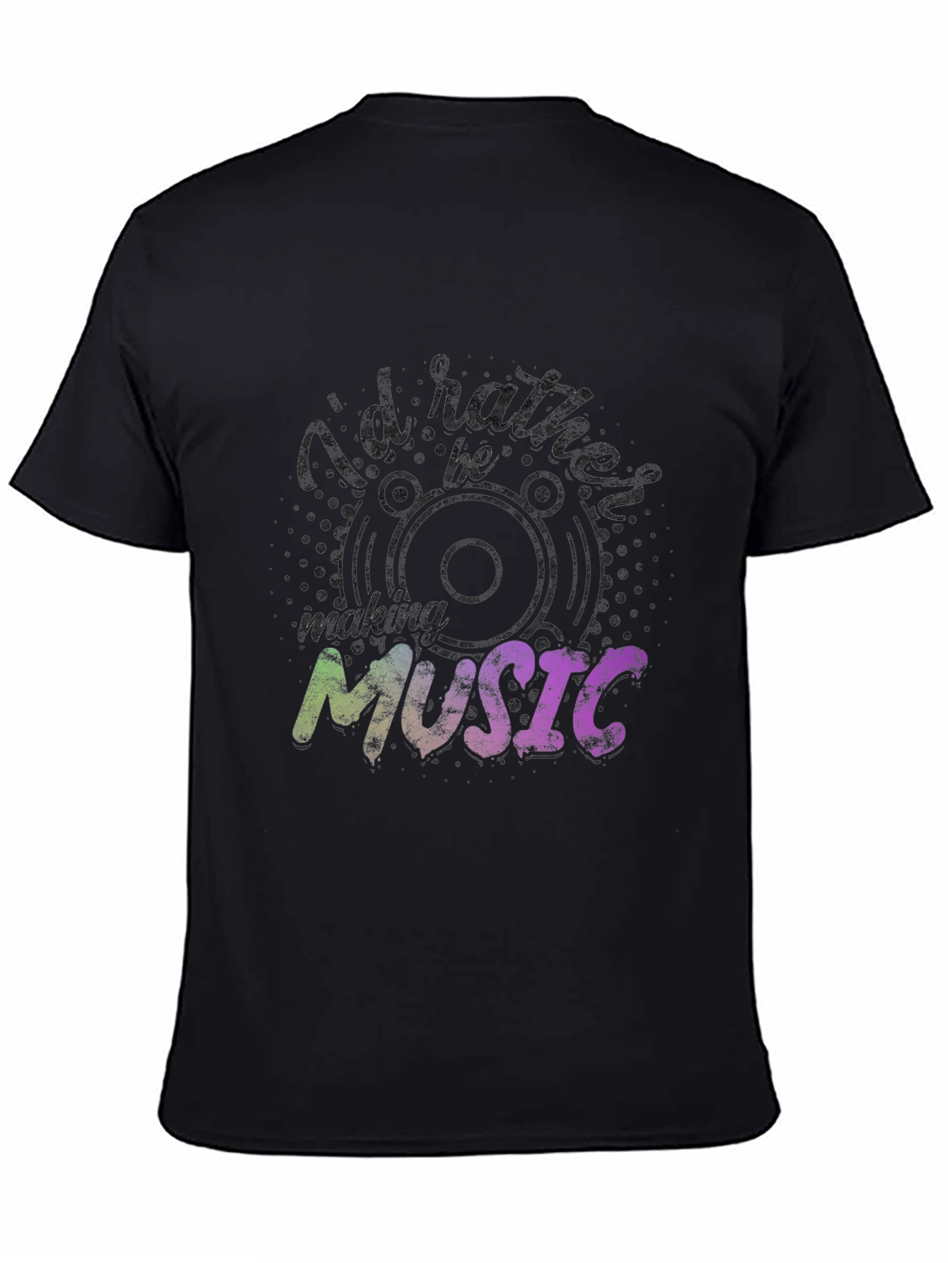 Id Rather Be Making Music Black T-Shirt
