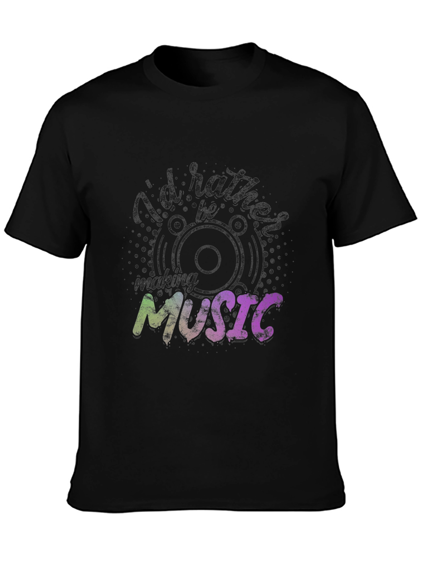 Id Rather Be Making Music Black T-Shirt