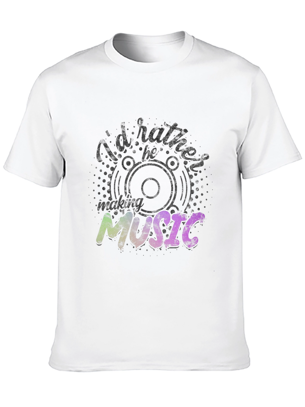 Id Rather Be Making Music Black T-Shirt