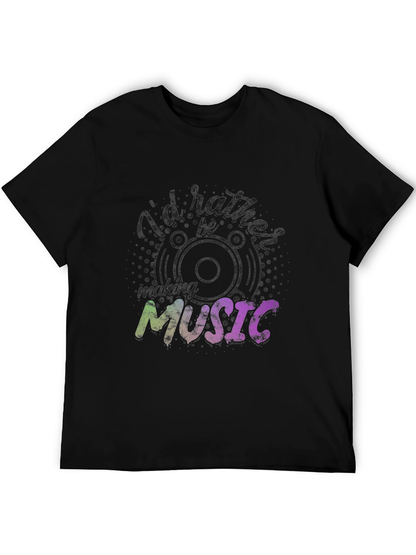 Id Rather Be Making Music Black T-Shirt