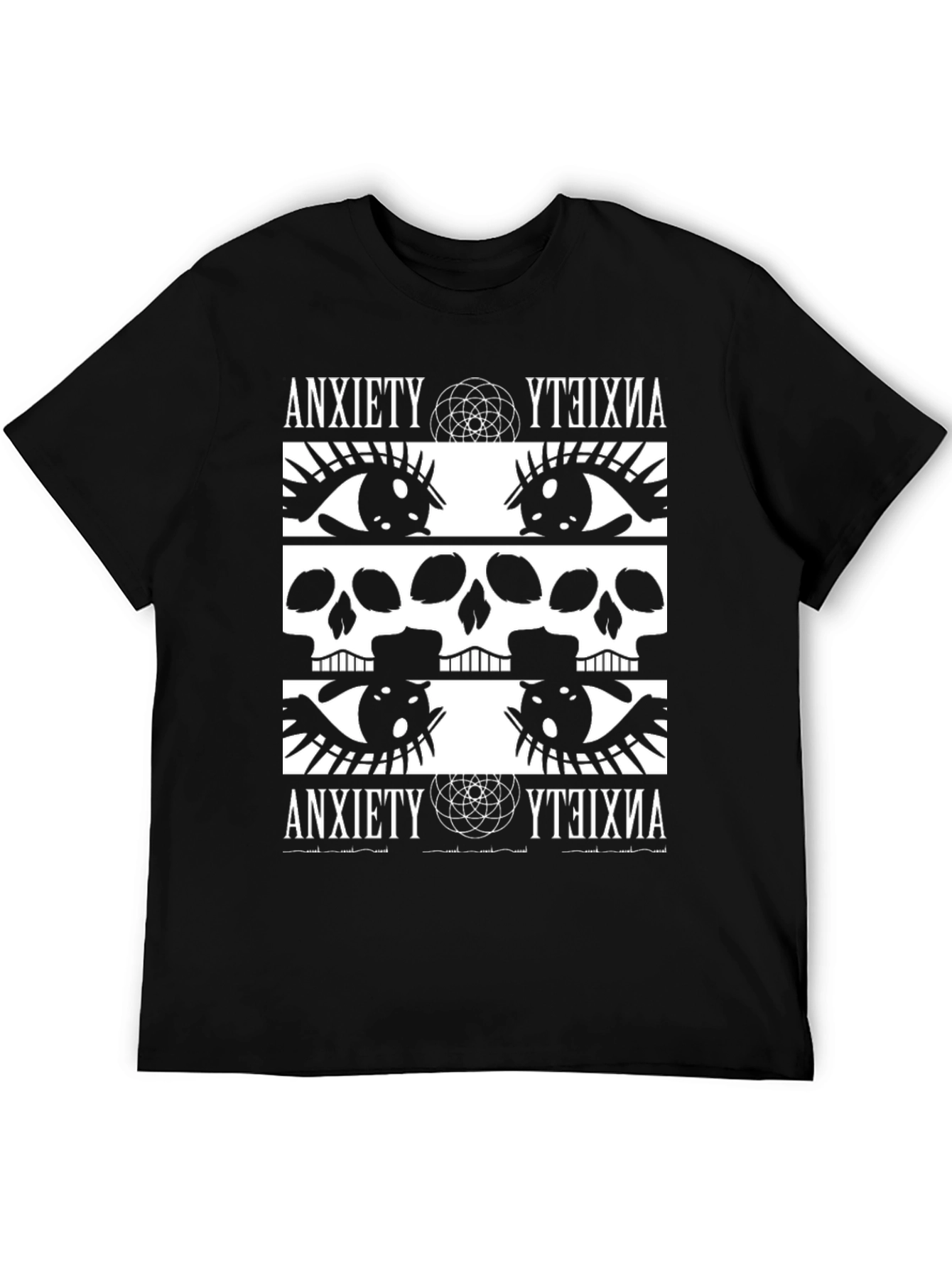 Anxiety Graphic Print T-Shirt - Bold & Edgy Design