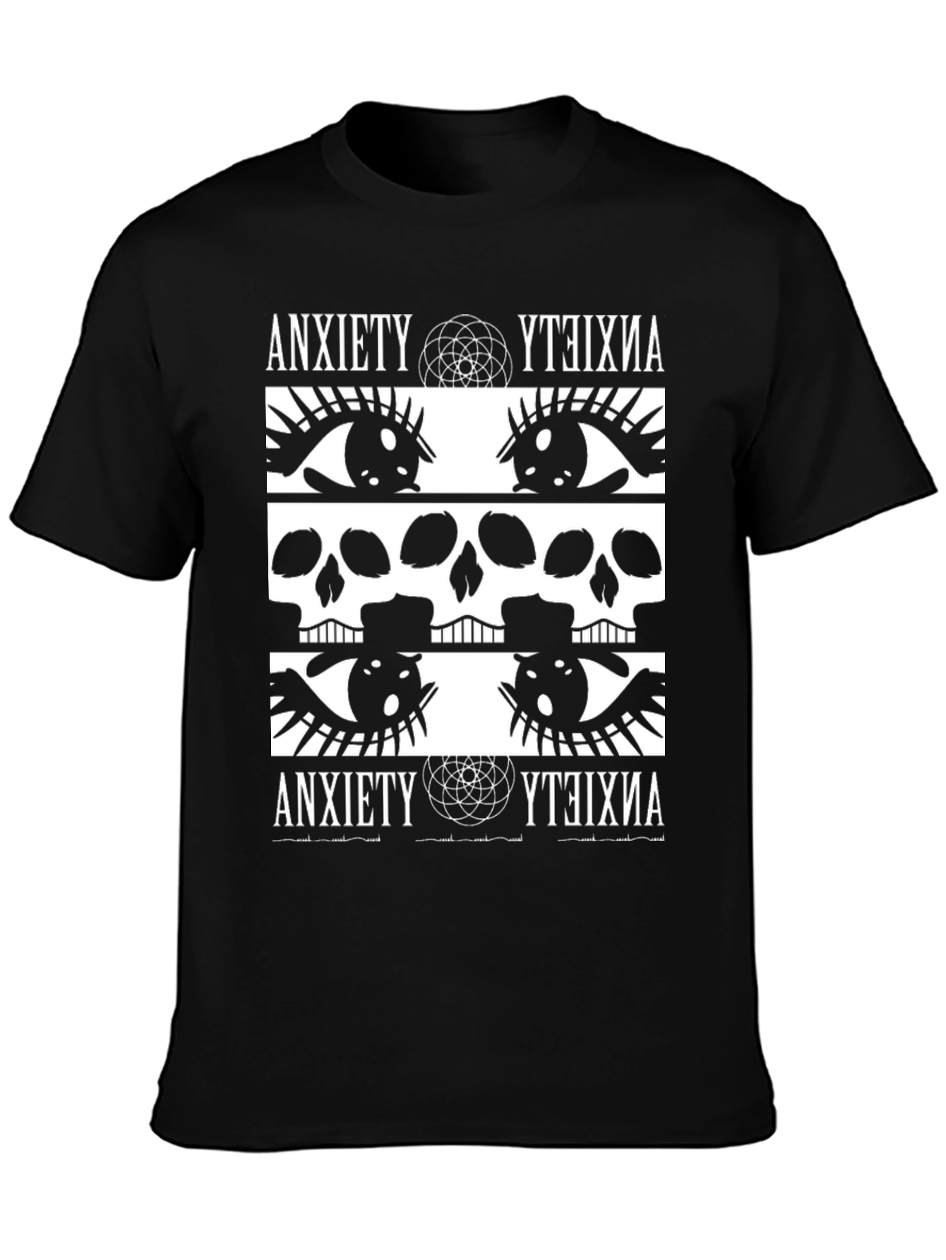 Anxiety Graphic Print T-Shirt - Bold & Edgy Design