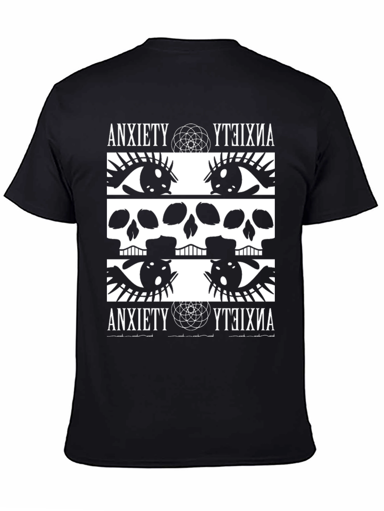 Anxiety Graphic Print T-Shirt - Bold & Edgy Design