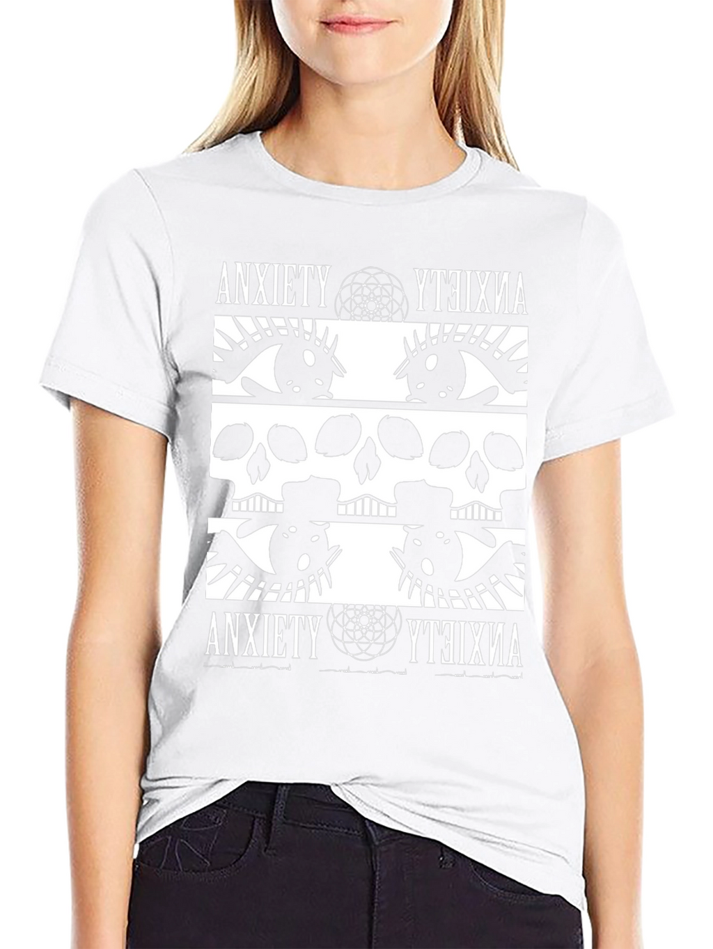 Anxiety Graphic Print T-Shirt - Bold & Edgy Design