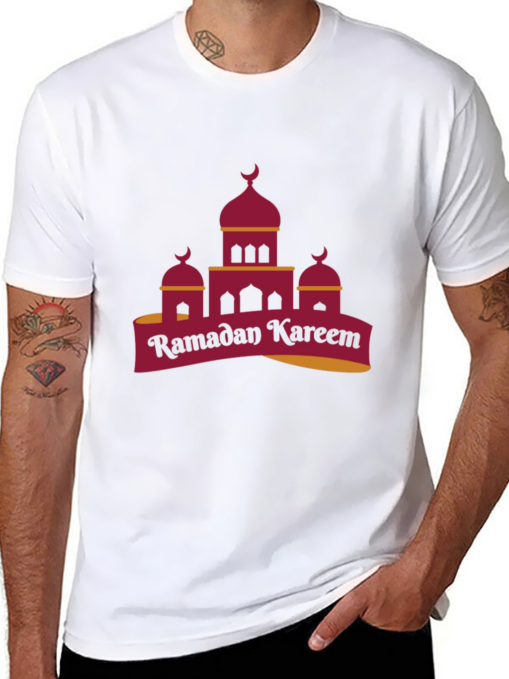 Ramadan Kareem Mosque T-Shirt - Festive Holiday Apparel