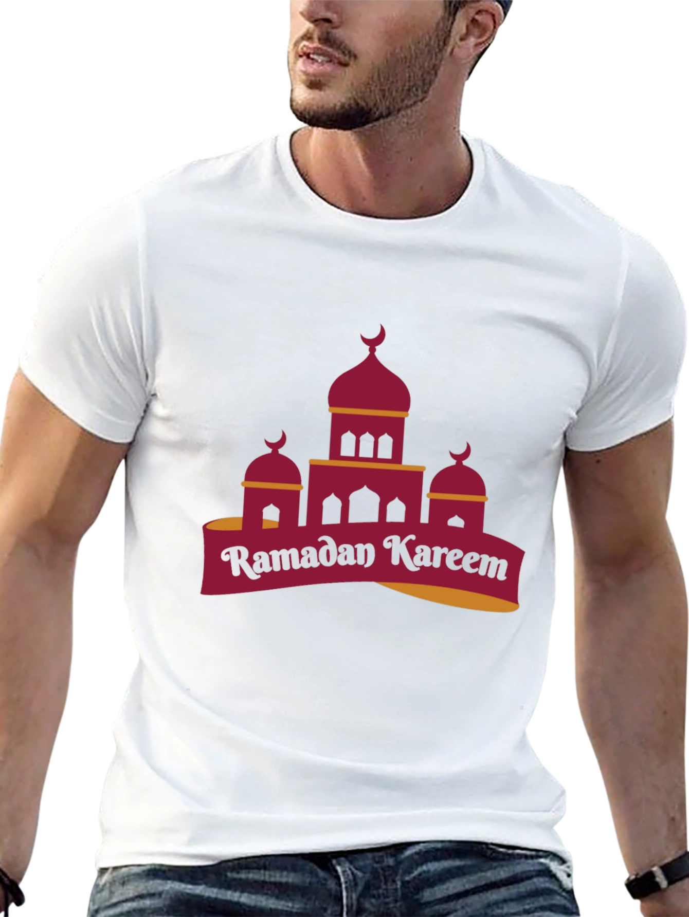 Ramadan Kareem Mosque T-Shirt - Festive Holiday Apparel