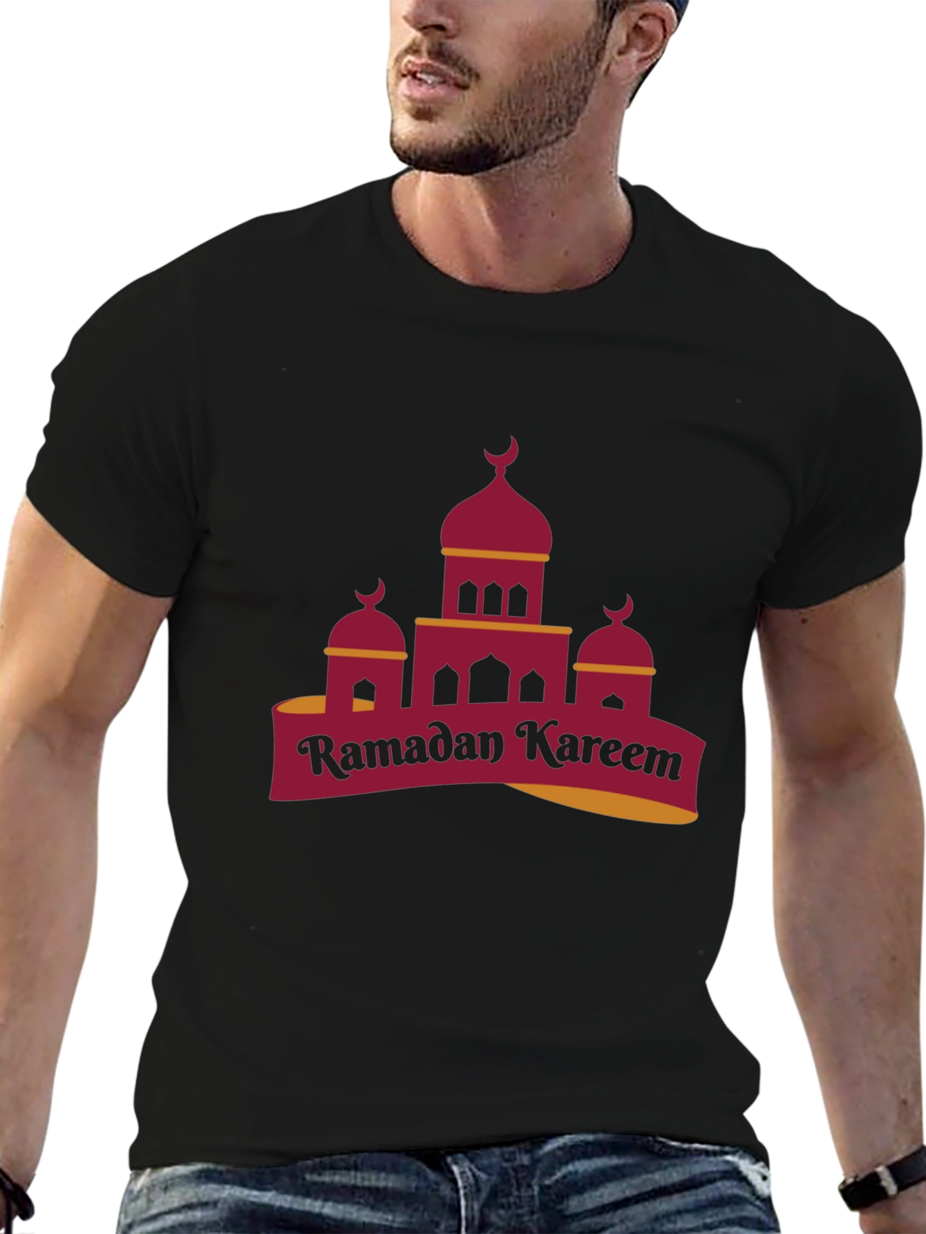 Ramadan Kareem Mosque T-Shirt - Festive Holiday Apparel