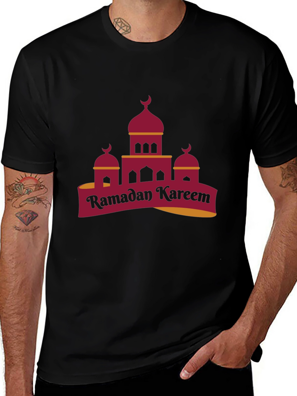 Ramadan Kareem Mosque T-Shirt - Festive Holiday Apparel