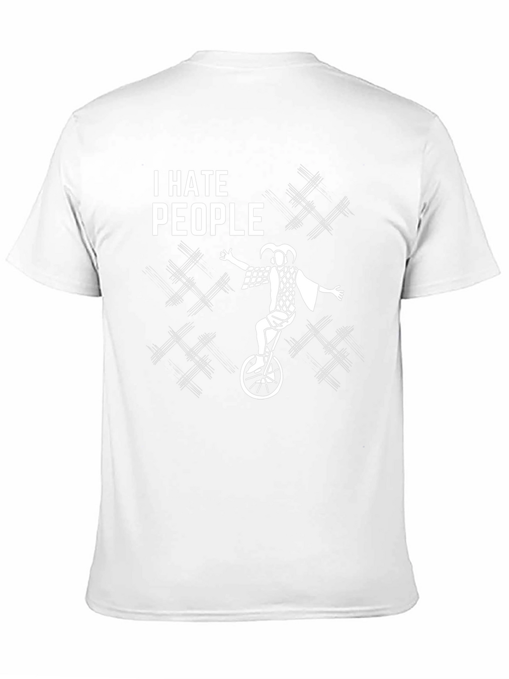 I Hate People Jester Unicycle Graphic T-Shirt