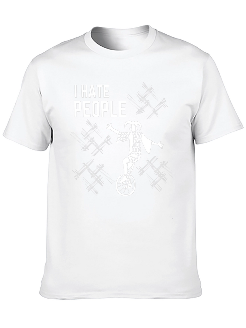 I Hate People Jester Unicycle Graphic T-Shirt