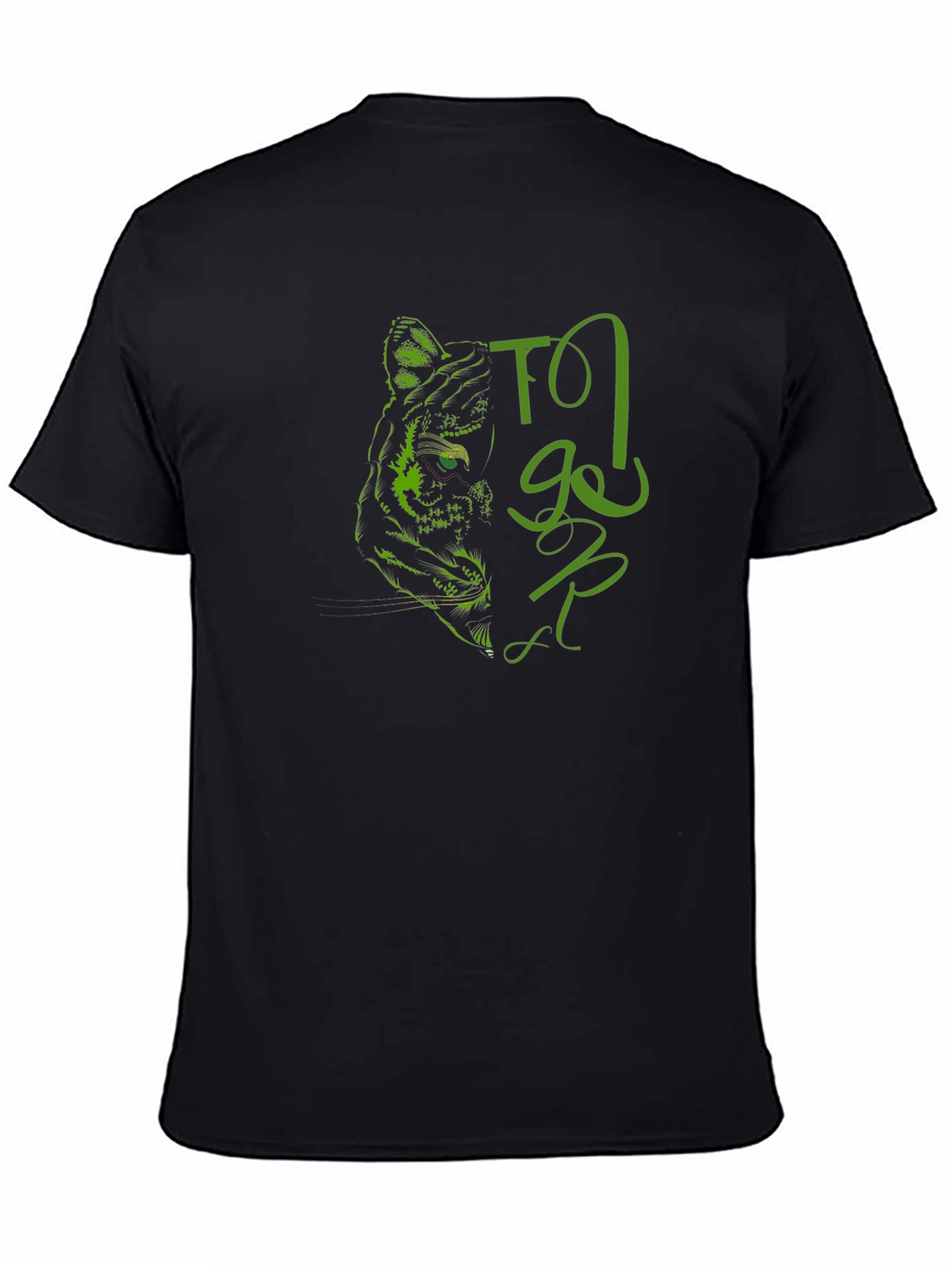 Tiger Graphic Print Black T-Shirt