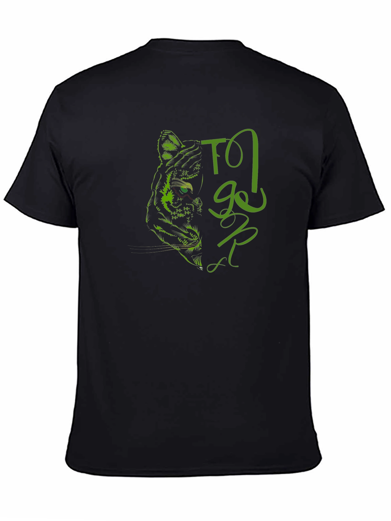 Tiger Graphic Print Black T-Shirt