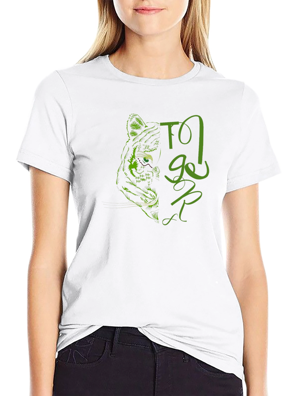 Tiger Graphic Print Black T-Shirt