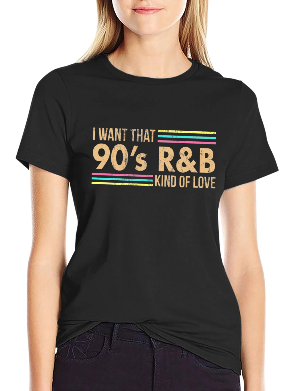 90s R&B Love Graphic Tee - Black